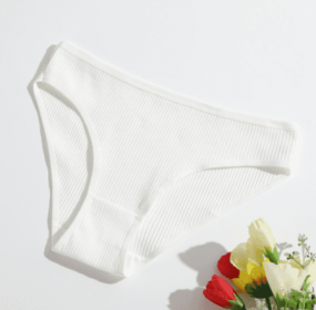 Women's Cotton Plus Size Sports Seamless Briefs (Option: White 10pieces-M)