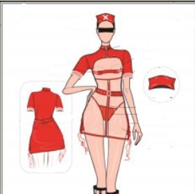 Sweetheart Lace-up Patent Leather Transparent Private Uniform (Option: Red In Stock-Free Size)
