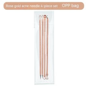 Facial Care Double-headed Beauty Needle Tools 4-piece Set (Option: Rose Gold 4 Piece Set OPP Bag)