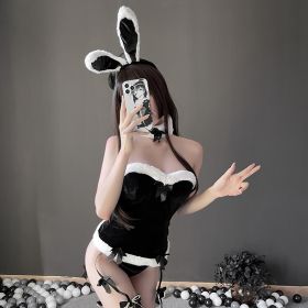 Women's Sexy Lingerie Sexy Bunny Uniform (Option: Black-Free Size 80 To120 Jin)