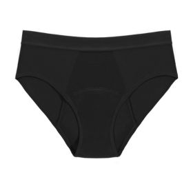 Multi-Color Bamboo Fiber Four-layer Physiological Underwear (Option: Black-M)