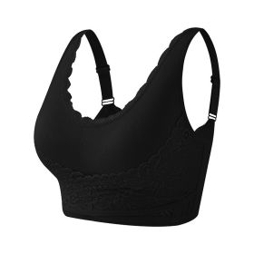 Lace Sports Underwear Upgraded Bra (Option: Black-M)