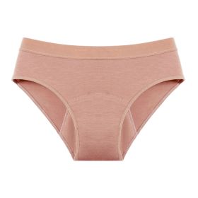 Multi-Color Bamboo Fiber Four-layer Physiological Underwear (Option: Cameo Brown-M)