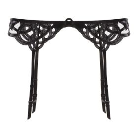 Women's Underwear Big Chest Small Push-up Thin (Option: Black 077F-S)