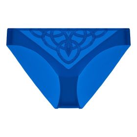 Women's Underwear Big Chest Small Push-up Thin (Option: Blue 077P-L)