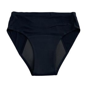 Large Size Ladies' Underwear Side Leakage Prevention Menstrual Panties (Option: Black-3XL)