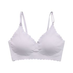 Fitness Vest Bra Women's Comfortable And Breathable (Option: Light Gray Purple-M)